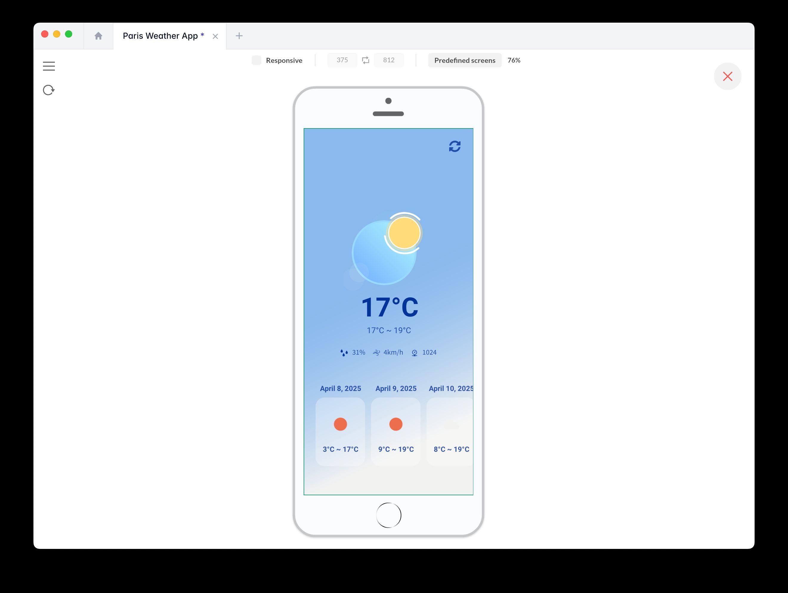 Animations liées à l'API Openweather