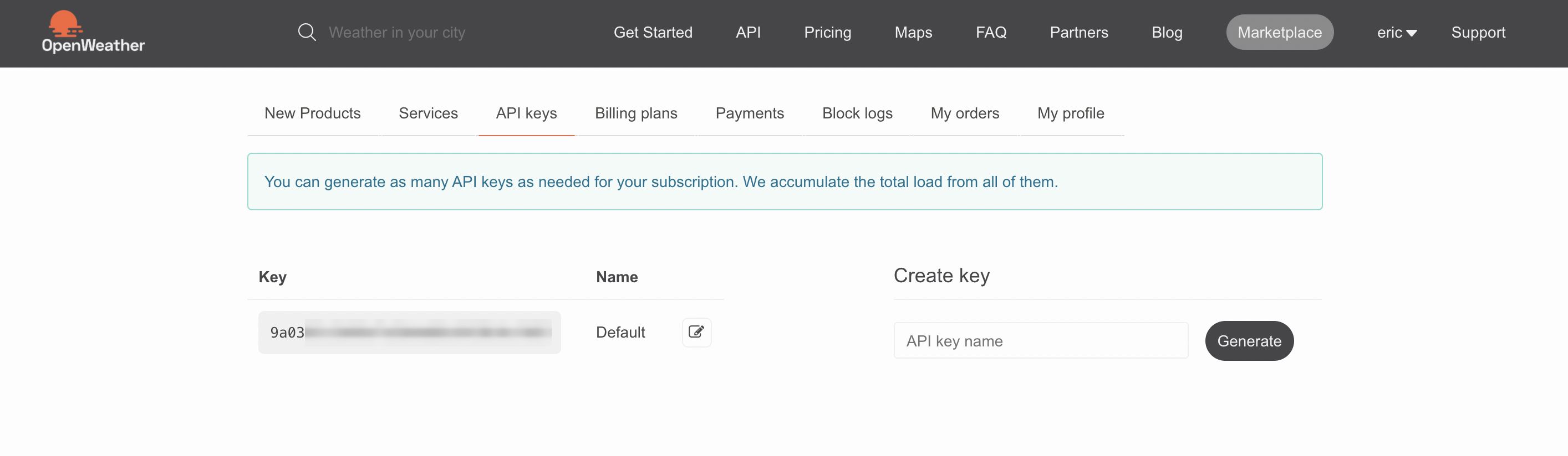 API Key Generation