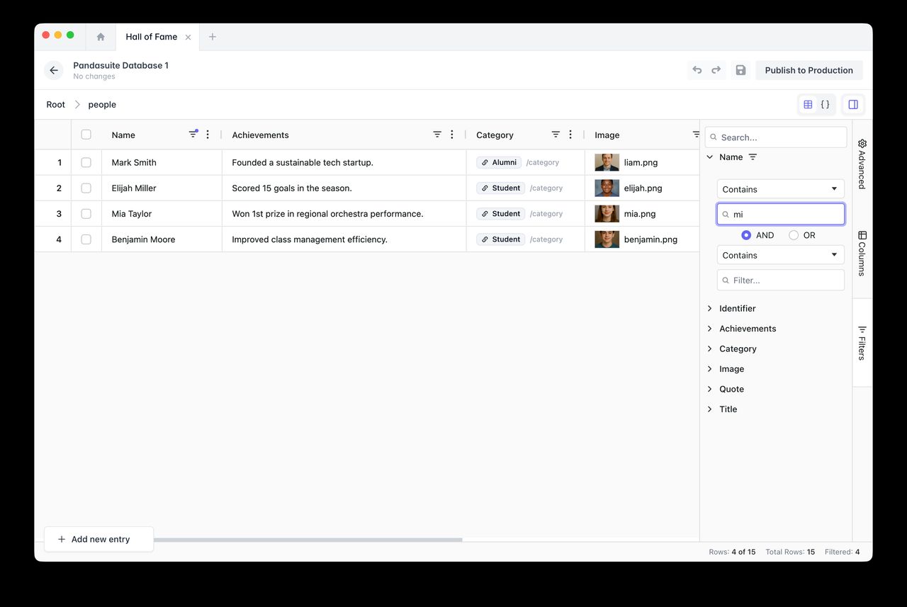 Datastore | PandaSuite Docs