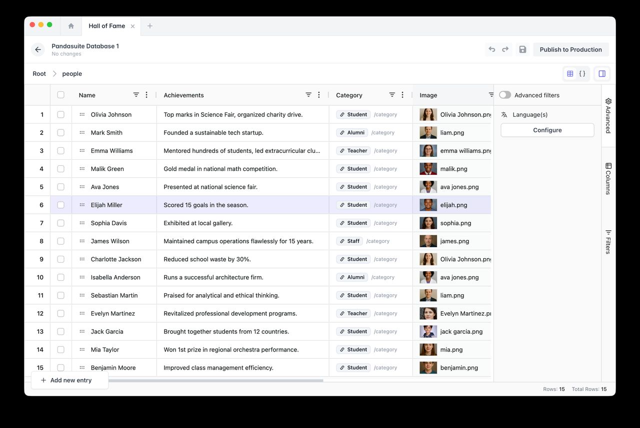 Connect your app to a data source | PandaSuite Docs