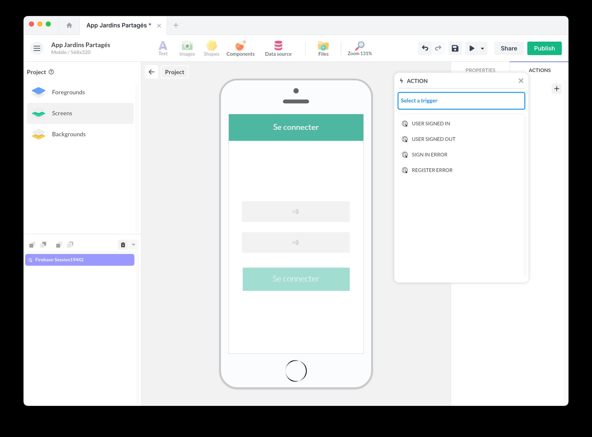 Firebase Session | PandaSuite Docs