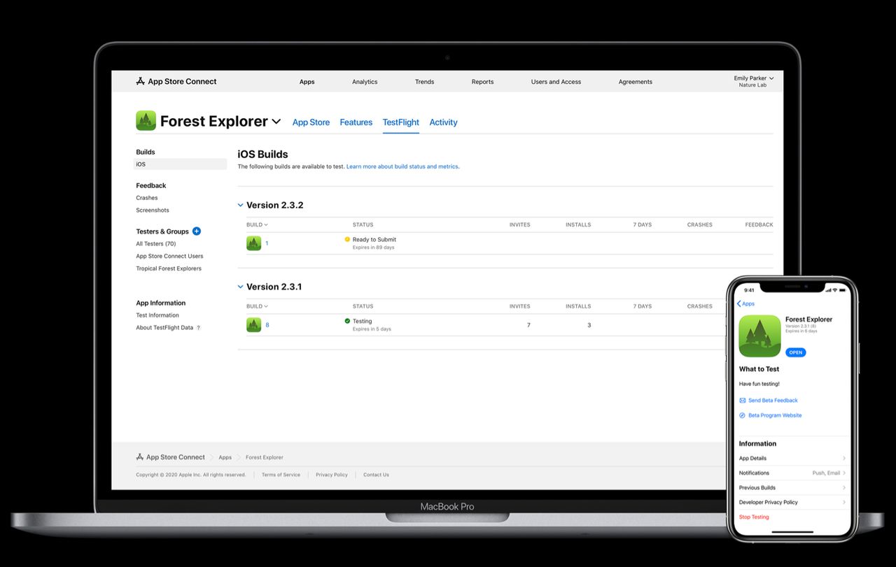 Test your iOS app with Testflight | PandaSuite Docs