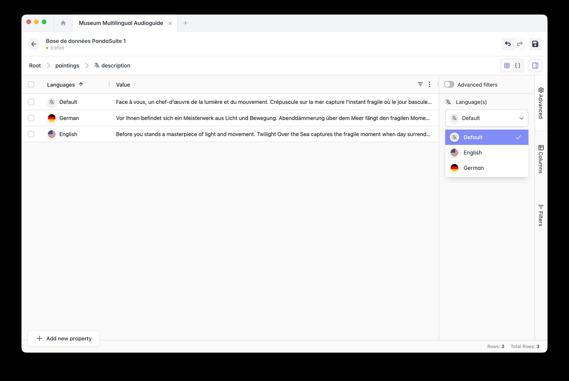 Languages & localization | PandaSuite Docs