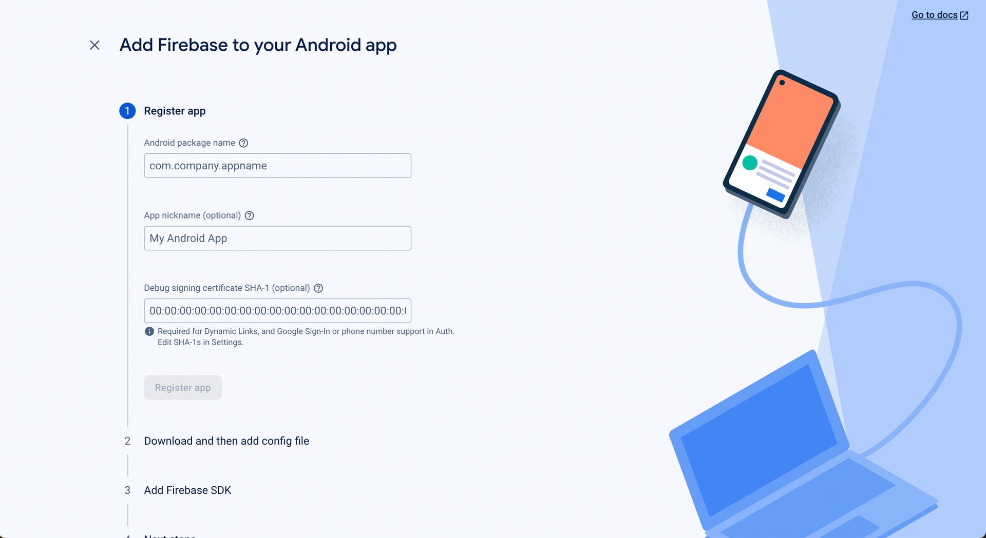 Créer un projet Firebase | PandaSuite Docs