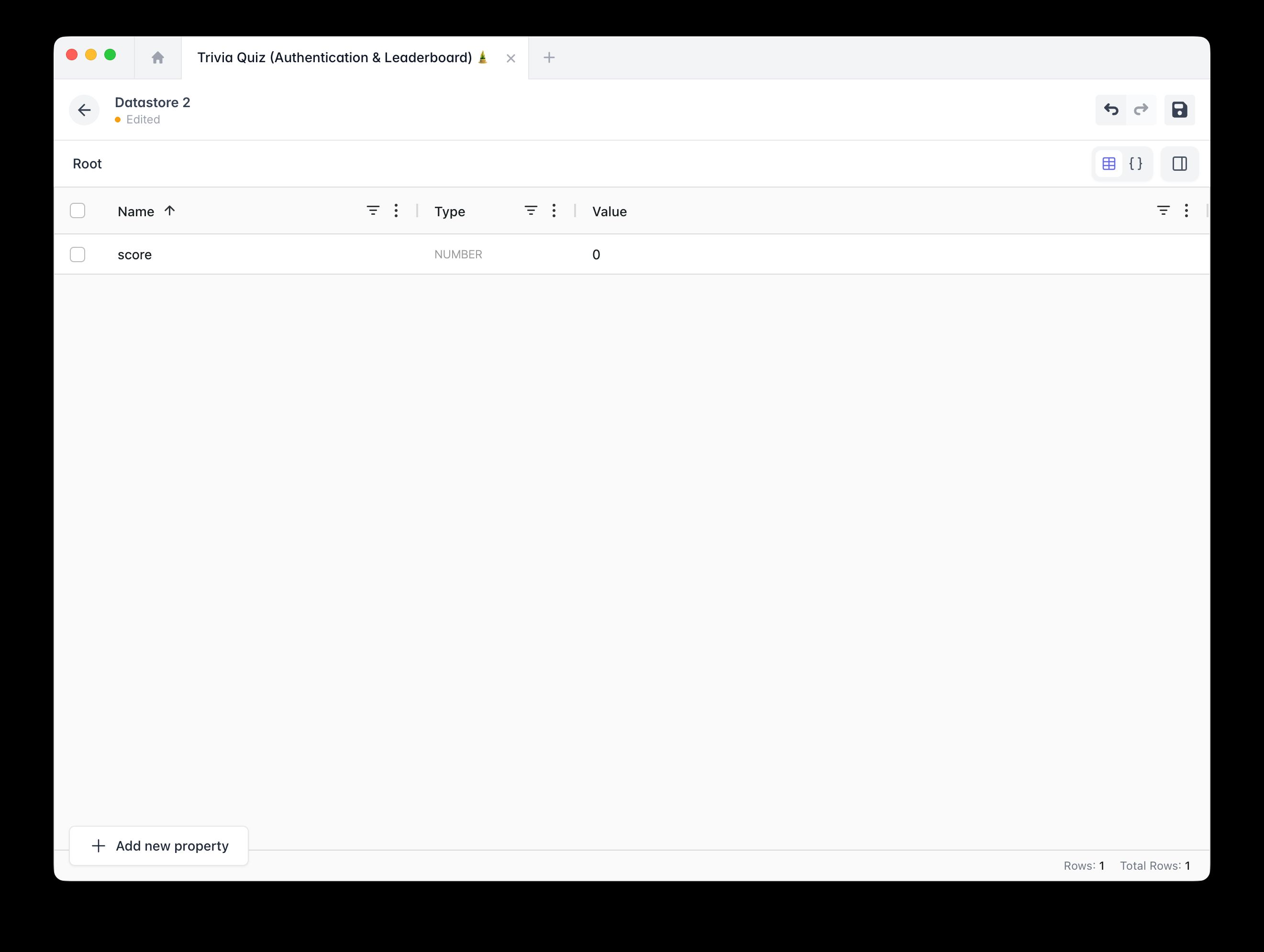 Score variable in the Datastore