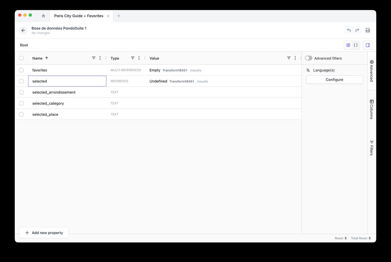 Dynamic page from collection item | PandaSuite Docs