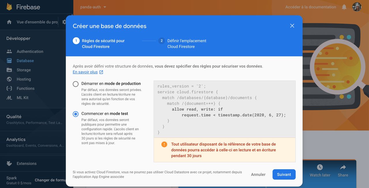 Firebase Session | PandaSuite Docs