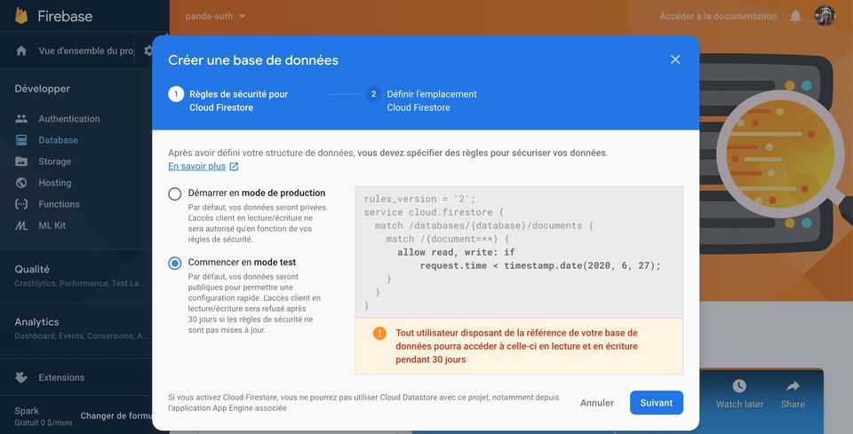 Firebase Session | PandaSuite Docs