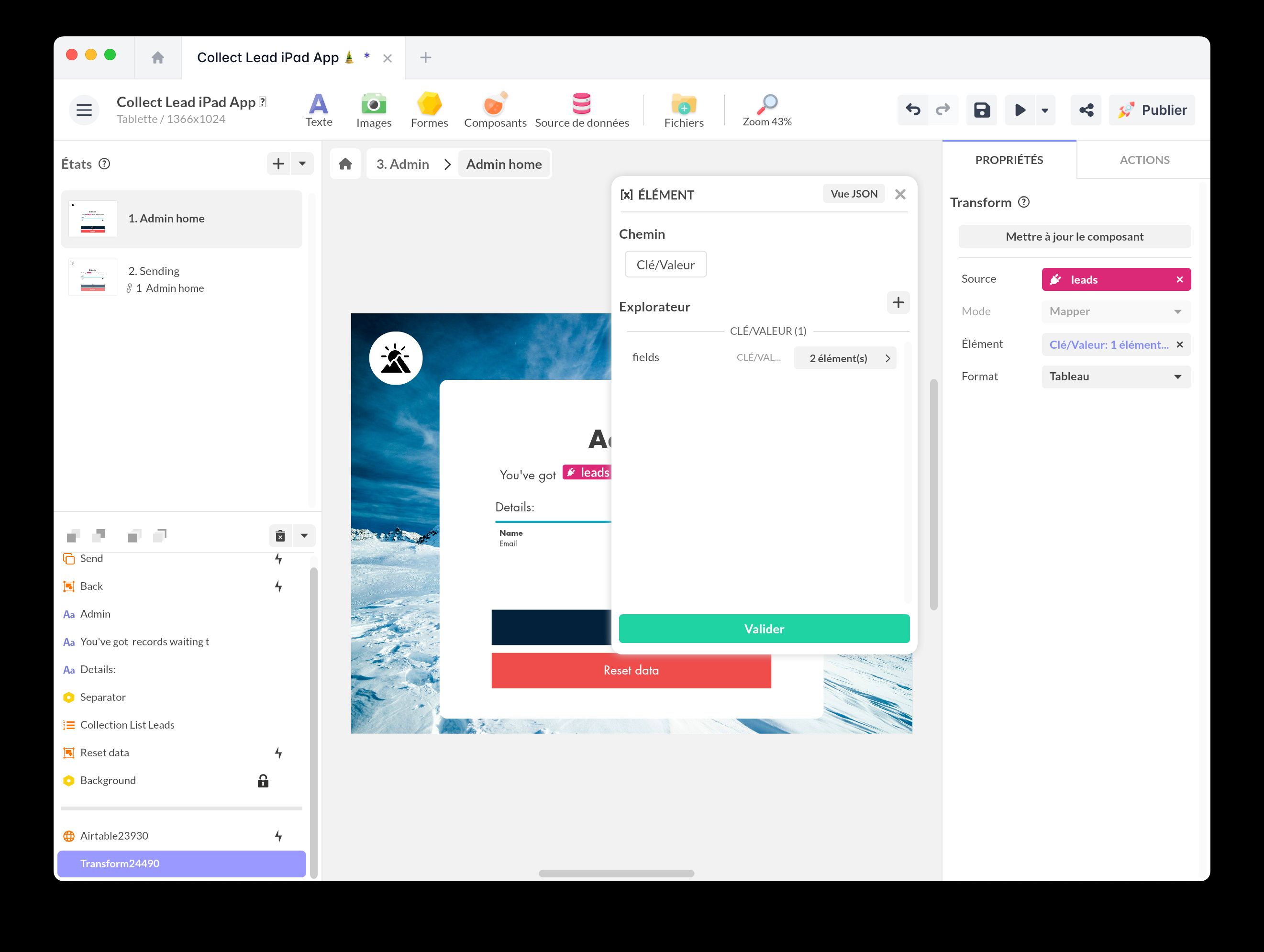 Préparer l’envoi d’une collection PandaSuite vers Airtable
