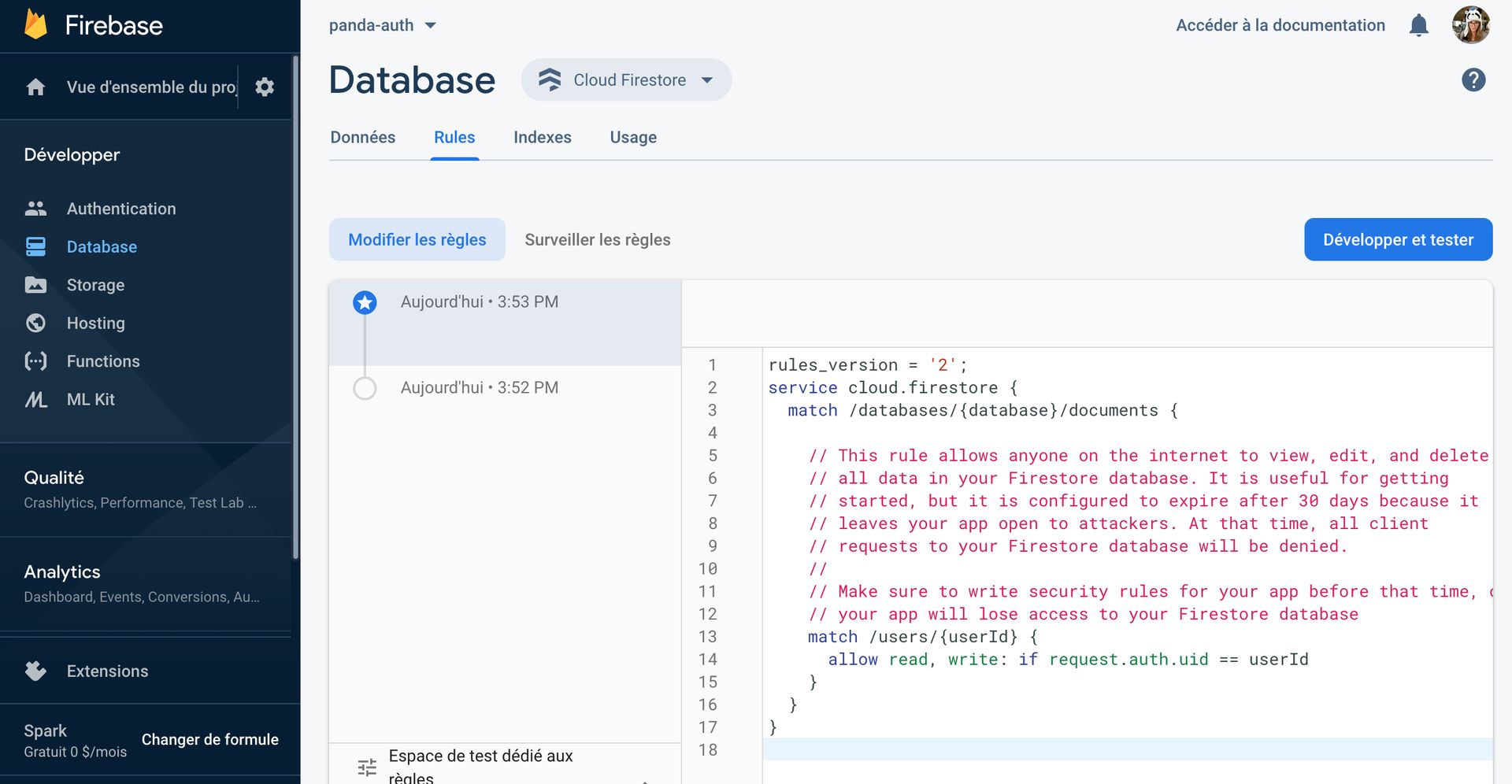Firebase Session | PandaSuite Docs