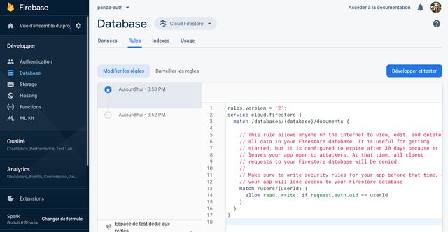 Firebase Session | PandaSuite Docs